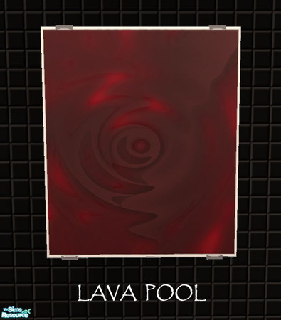 Sims 2 — Lava Pool by katapus — A pool of lava. Nothing more...nothing less. This is a recolor of \'Grilled Cheese\'.