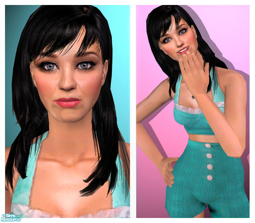 Sims 2 — Katy Perry by chemoule — The famous poprock singer is known for her songs like \"I kissed a girl\"...
