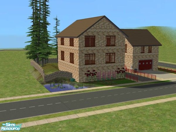 Sims 2 — Creek Corner by cadiva — A traditional house constructed over two storeys with two bedrooms, two bathrooms and