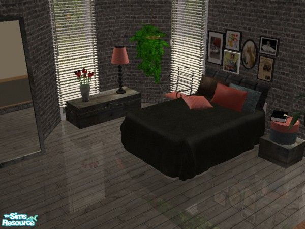 Sims 2 — MFG Jope bedroom 8 Recolor - Rebel Black by mightyfaithgirl — Recolor of Jope from Simply styling\'s Bedroom