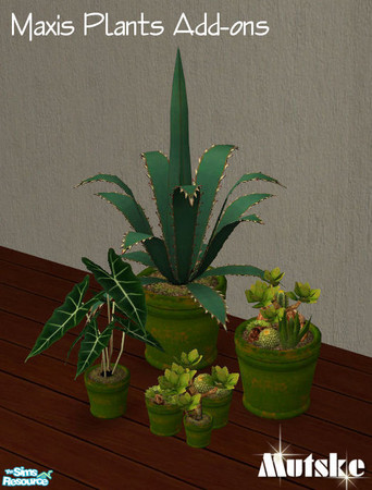 Sims 2 — Maxis Plants Add-ons - Pot Green by Mutske — 