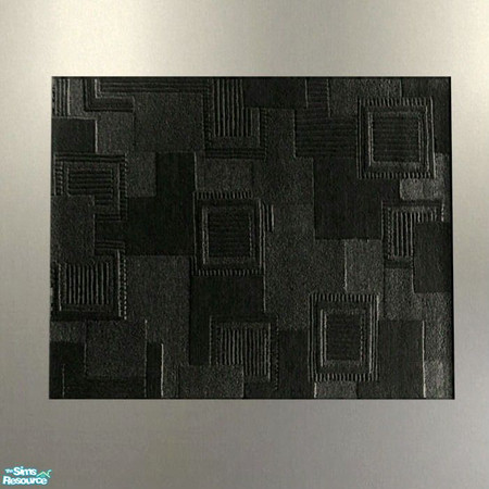 Sims 2 — Noir Blanc Bedroom - Rug by Riverwillows — Bedroom in stark contrasts of black and white. Meshes by EarthGoddess