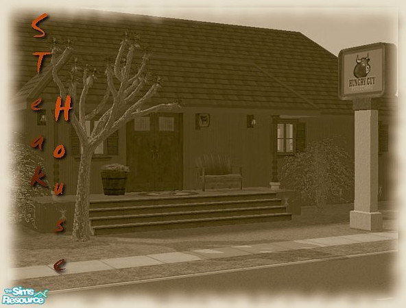 Sims 2 — SteakHouse by SkylaneRose — Where do you get your sim a good steak?The steakhouse of course.Bring them to a home