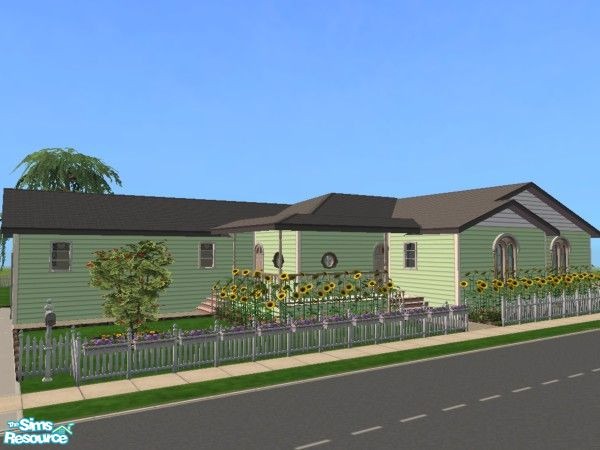 Sims 2 — Peppermint Candy by ekrubynaffit — three bedrooms two bathrooms, working side garage no cc