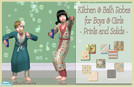 Sims 2 — K&B Robes for Boys & Girls -Prints & Solids- by GrayDragonfly — Kitchen & Bath Robes for Boys