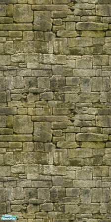 Sims 2 — Natural Old Stone Set - Wall 05 by ayyuff — Cost:2