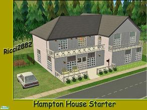 Sims 2 — Hampton House Starter by TheNumbersWoman — A Starter house for your Simmies just starting out. Includes the car