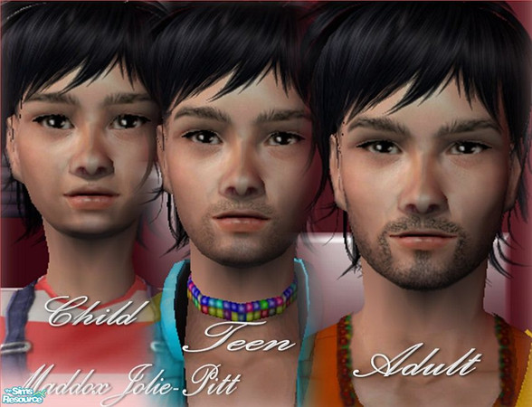 Sims 2 — Maddox Jolie-Pitt (Child) by TugmeL — Angelina Jolie and Brad Pitt large family and childrens Maddox, Pax Thien,