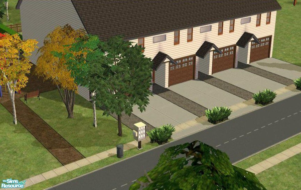 Sims 2 — 414 Dover Street by btp2k2 — This lot features 4 townhome style apartments. Each apartment has a seperate