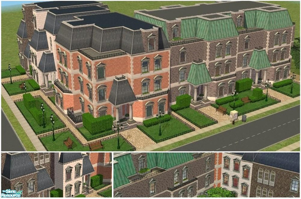 Sims 2 — JPapartment1 by juttaponath — Luxury victorian townhouse apartments. Only maxis objects.
