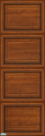 Sims 2 — Dark Wood Quartered Panels by MsBarrows — A wall panel in a rich shade of dark wood. Only lightly stained and