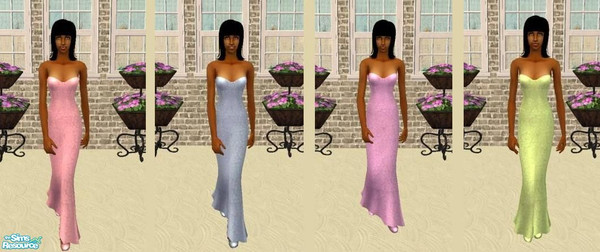 Sims 2 — Spring Formal Set by PenelopeT — A set of formal & everyday dresses in pretty pastel colors. **Requires