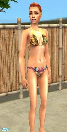 Sims 2 — Ed Hardy bikini by H!b!sCuS — no mesh needed