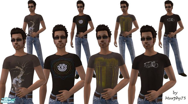 Sims 2 — Earth - SR4 by Murphy75 — A new collection of earth toned t-shirts and jeans for adult males sims! Enjoy!