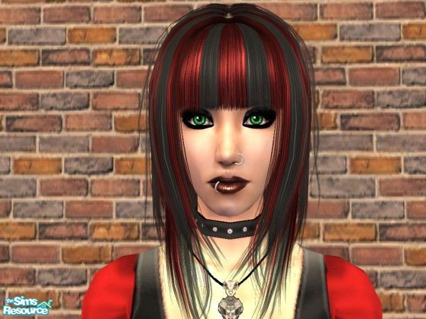 Sims 2 — PUNK! Hair Collection - A518846b Punk-01 by Warrayfinson — Get your sims punk\'d up with this awesome, red and