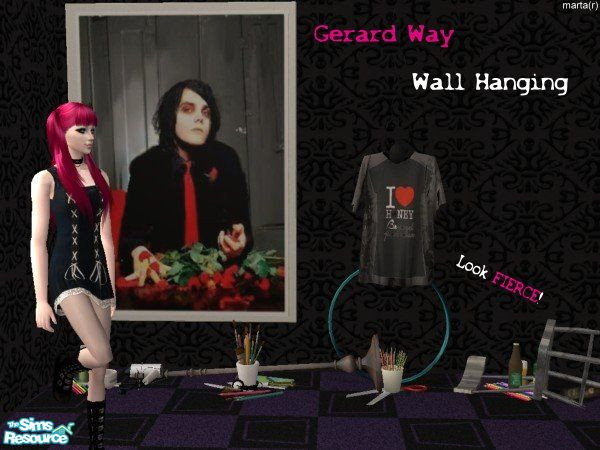 Sims 2 — Gerard Way - Wall Hanging 3 by martaerika — A Wall Hanging of Gerard Way (singer of My Chemical Romance). Look