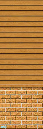 Sims 2 — Studio K Subtle Wood & Light Brick - Golden by StudioKhagerks — 