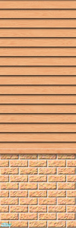 Sims 2 — Studio K Subtle Wood & Light Brick - Cantaloupe by StudioKhagerks — 