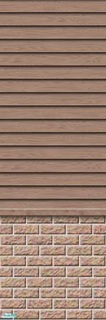 Sims 2 — Studio K Subtle Wood & Light Brick - Mushroom by StudioKhagerks — 