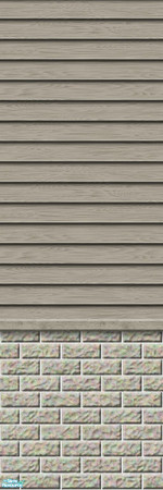 Sims 2 — Studio K Subtle Wood & Light Brick - Pebble by StudioKhagerks — 