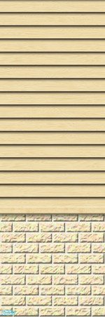 Sims 2 — Studio K Subtle Wood & Light Brick - Wheat by StudioKhagerks — 