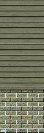 Sims 2 — Studio K Subtle Wood & Light Brick - Moss by StudioKhagerks — 