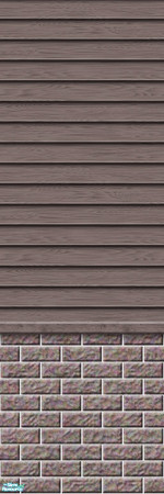 Sims 2 — Studio K Subtle Wood & Light Brick - Plum Brown by StudioKhagerks — 