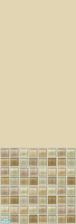 Sims 2 — Listello Vanilla by ldhummingbird — Beige half-tiled wall to match the Listello floor.