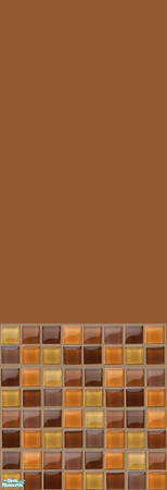 Sims 2 — Listello Brown by ldhummingbird — Brown half-tiled wall to match the Listello floor.