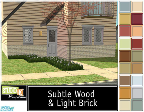 Sims 2 — Studio K Subtle Wood & Light Brick_01 by StudioKhagerks — 