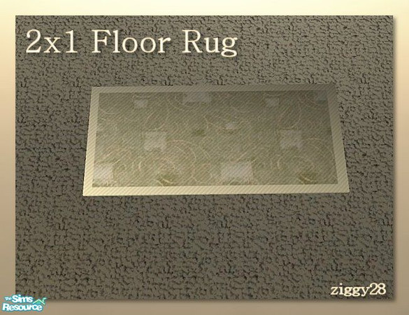 Sims 2 — Ibiza Bedroom \'Sage\' RC - 2x1 Floor Rug  by ziggy28 — 2x1 Floor rug sage
