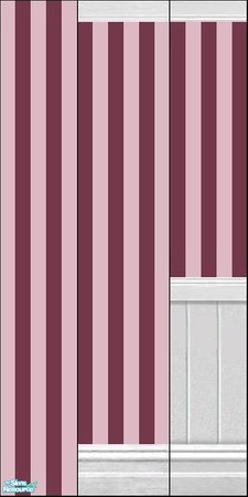 Sims 2 — Riviera Grape Wallpaper Collection I by HollyChappell — Beautiful, clean, striped wallpaper for the modern Sim