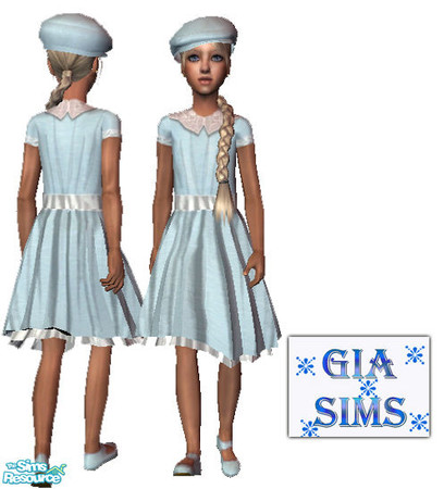 Sims 2 — Easter dress and hat 2 by giasims — Child easter dress and hat