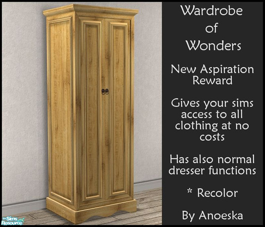 Sims 2 — Wardrobe of Wonders - recolor 7 by AnoeskaB — Aspiration Reward - Will give your sim unlimmited and completely