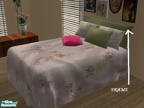 Sims 2 — MFG Jope Bedrm8 Recolor - Silken Nites - BedFrame by mightyfaithgirl — Spring green fabric recolor of Jope