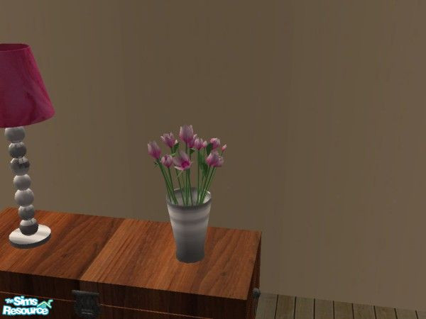 Sims 2 — MFG Jope Bedrm8 Recolor - Silken Nites - Flower vase by mightyfaithgirl — Silver recolor of Jope bedroom 8