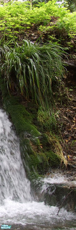 Sims 2 — Cool Accents Murals - Waterfall Mural Panel 4 by sbaroudi — Create the perfect backdrop for your bathroom with