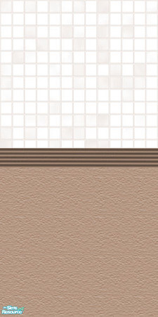 Sims 2 — Coffee & Cream Tile with Wood Trim by jasysboo — Teamed with creamy white and light grey tiles and cream