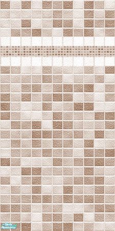 Sims 2 — Sandy Bay Mosaic Tile 2 by jasysboo — Great for bathrooms and kitchens. The mosaic tiles line up with the top of
