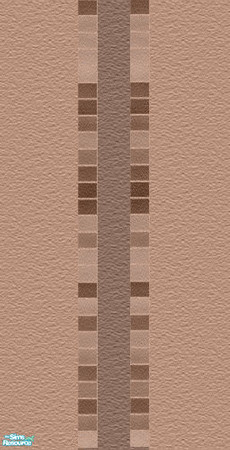 Sims 2 — Mocha Temptation 2  by jasysboo — Creamy caramel brown paint over a textured wall with vertical tile design in