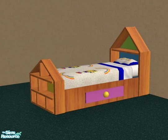 Sims 2 — Doll House Bedroom-Rainbow Bright - single bedding by ead425 — 