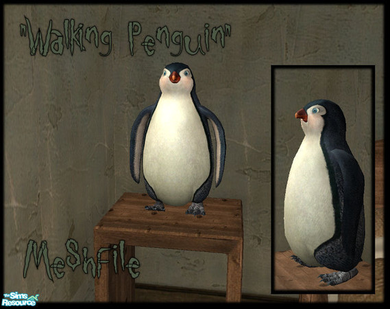 Sims 2 — Standing Penguin by JenniferNine — Like Penguins? Here are 2 sculptures for you. One is sitting down and the
