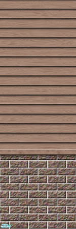 Sims 2 — Studio K Subtle Wood & Dark Brick - Mushroom by StudioKhagerks — 
