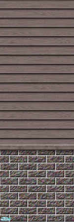 Sims 2 — Studio K Subtle Wood & Dark Brick - Plum Brown by StudioKhagerks — 
