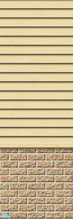 Sims 2 — Studio K Subtle Wood & Dark Brick - Wheat by StudioKhagerks — 