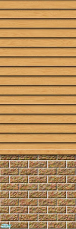 Sims 2 — Studio K Subtle Wood & Dark Brick - Pumpkin by StudioKhagerks — 
