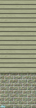 Sims 2 — Studio K Subtle Wood & Dark Brick - Sagebrush by StudioKhagerks — 