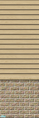 Sims 2 — Studio K Subtle Wood & Dark Brick - True Taupe by StudioKhagerks — 