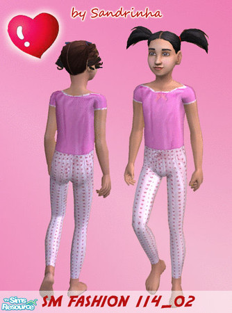 Sims 2 — SM Fashion Set 114 _02 -  Pjs for Girls by sandrinha — One of three pjs for your Sim little girls! Enjoy! :)
