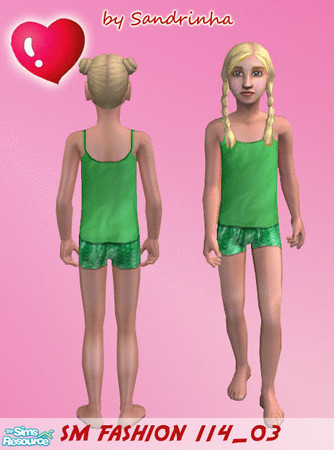 Sims 2 — SM Fashion Set 114 _03 -  Pjs for Girls by sandrinha — One of three pjs for your Sim little girls! Enjoy! :)